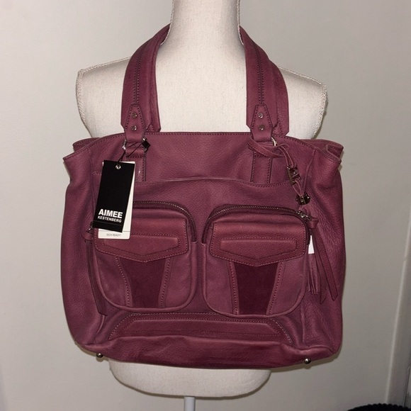NWT Aimee Kestenberg Christina Tote in Vino - Picture 1 of 11